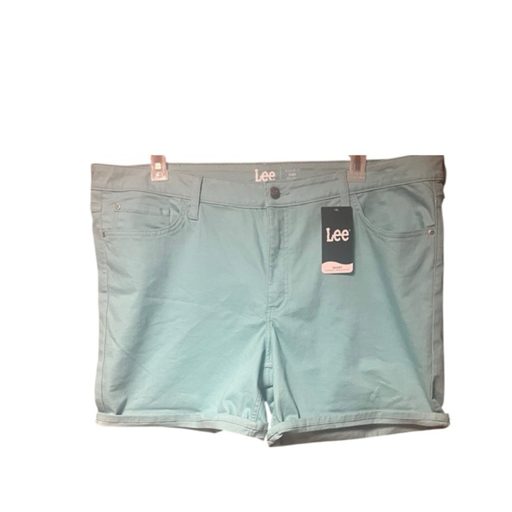 Lee Regular Fit Mid Rise Teal Denim Shorts NWT